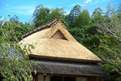 上の茶屋茅葺屋根